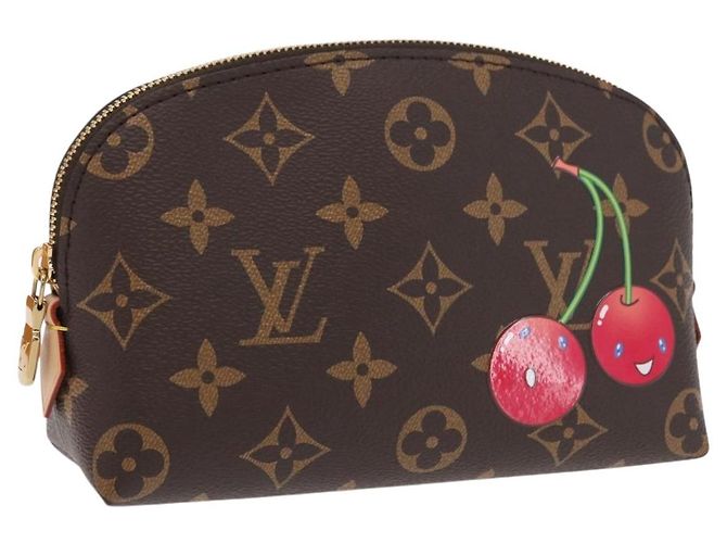 LOUIS VUITTON Monogramm Kirsche Kosmetiktäschchen PM M13766 LV Auth BA9228SM