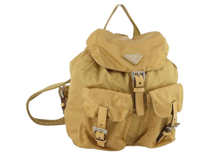 Double Off White Canvas estampado com bolso duplo frontal Bege