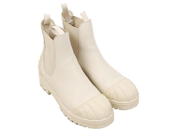 Botines Christian Dior Dioriron de goma blancos