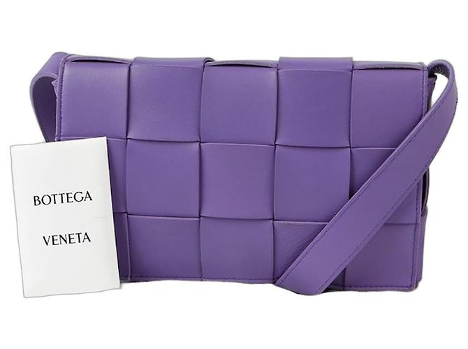 Bottega Veneta Bolsa de Ombro e Transversal Cassette Roxo