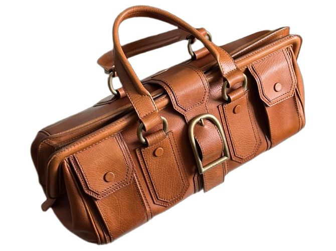 Triomphe Céline Bolsa Ella médico grande Caramelo