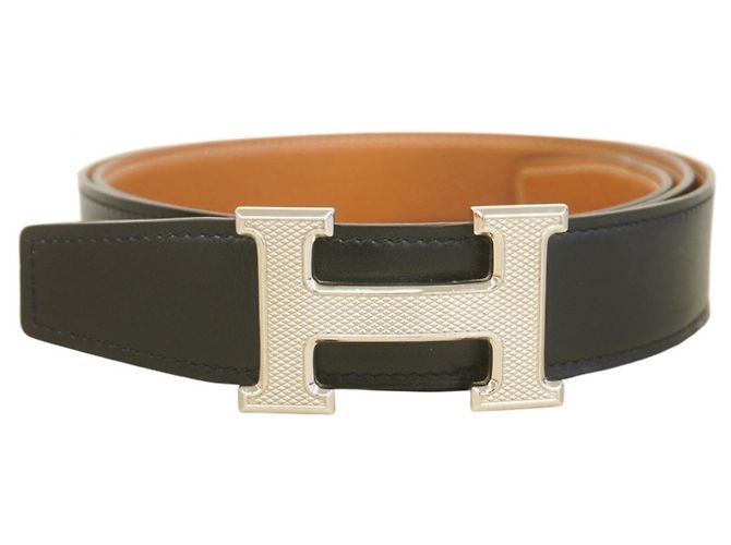 Hermès Hermes Constance Belt in Black and Gold Golden