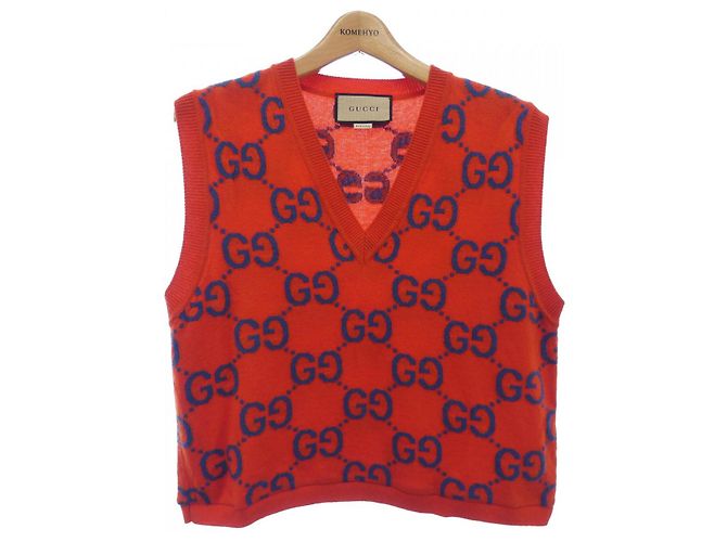 Gucci Strickweste Rot Blau