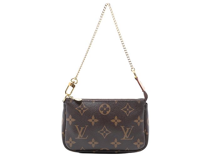 Mini Pochette Accesorios Monograma Marrón Louis Vuitton Castaño