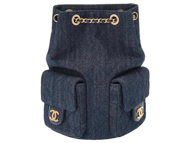 Chanel Matelasse Backpack Navy blue