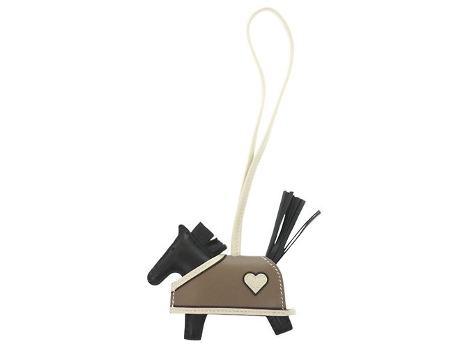 Chaveiro Hermès Rodeo Robeaux Cool Preto Taupe 
