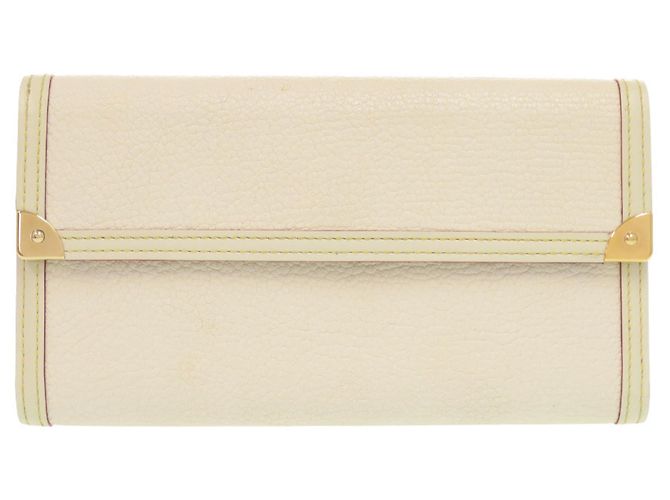 Cartera Larga Louis Vuitton en Cuero Blanco