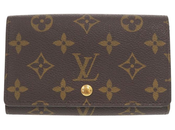 Billetera bi-fold Louis Vuitton Castaño Monograma