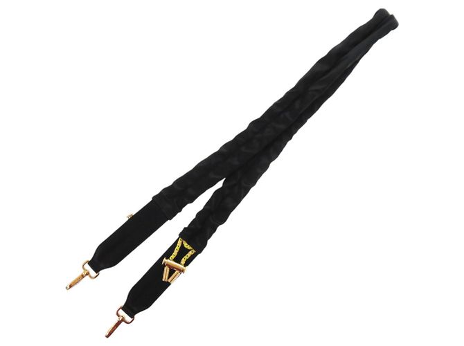 Fendi Satin Shoulder Strap Black Yellow