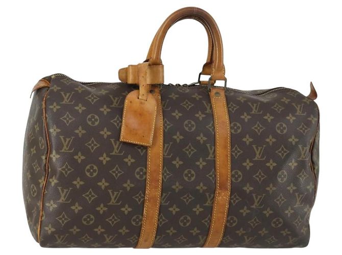 LOUIS VUITTON Bolsa Boston Monogram Keepall 45 M41428 LV Auth 159123 Monograma
