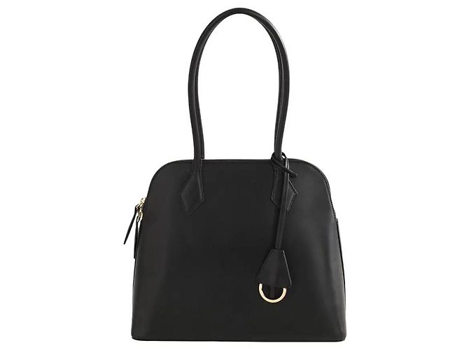 Reformation Borsa a spalla in pelle nera Nero