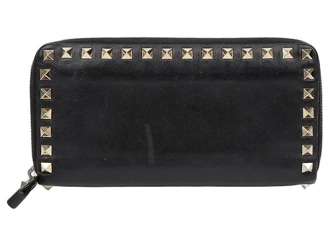 Valentino Rockstud Long Wallet Black