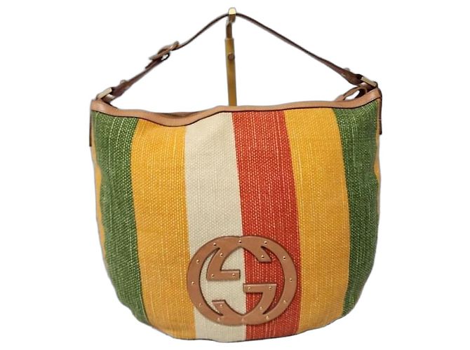 GUCCI Interlocking Canvas Shoulder Bag Multicolor Multiple colors