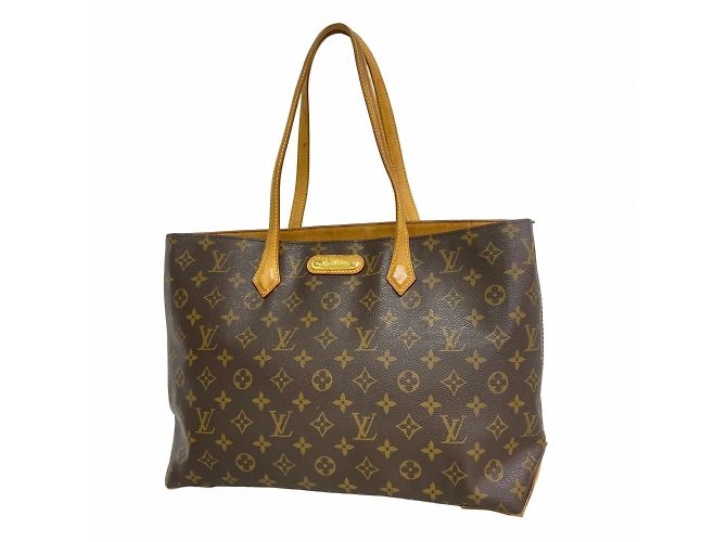 Borsa Tote Wilshire MM Monogram Louis Vuitton Marrone