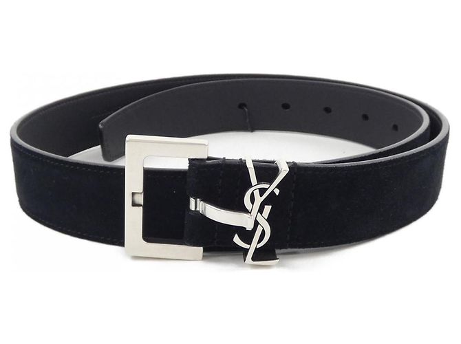 Schwarzer Standardgürtel von Saint Laurent