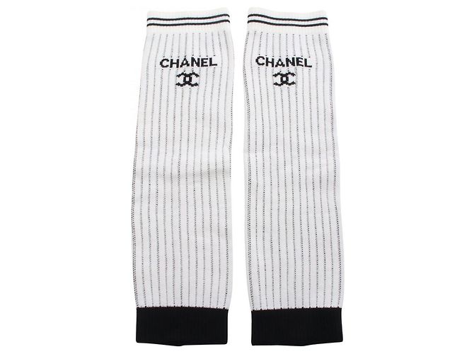 Chanel Gaiter with Coco Mark Black White