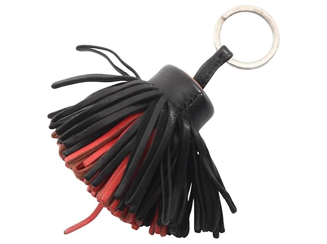 Porte-clés Hermès Carmen Noir Rouge 