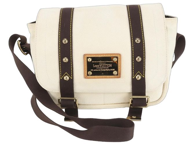 Borsa a Spalla Louis Vuitton Antigua Besas PM Ecru Crudo