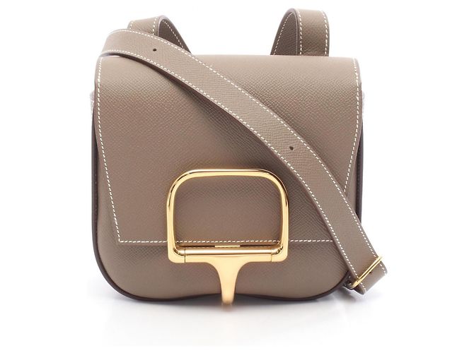 Bolsa de Ombro Mini Della Cavalleria Hermès Marrom