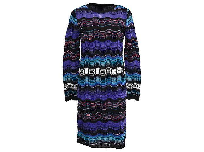 Abito Midi Chevron M Missoni in Cotone Multicolore