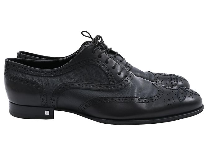 Oxfords con lacci Louis Vuitton in pelle nera Nero