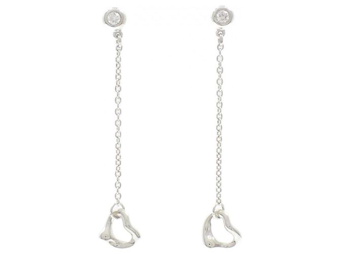 Elsa Peretti Tiffany & Co Pendientes Colgantes Open Heart de Tiffany