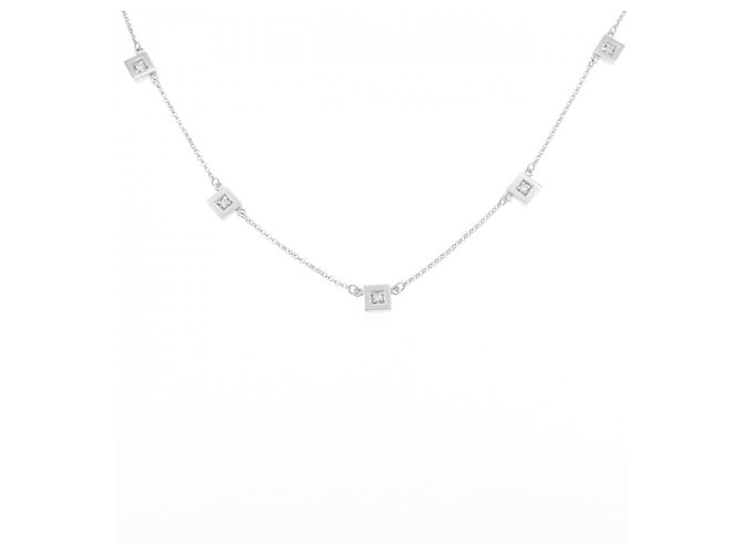 Autre Marque Au750 Diamant-Halskette Silber