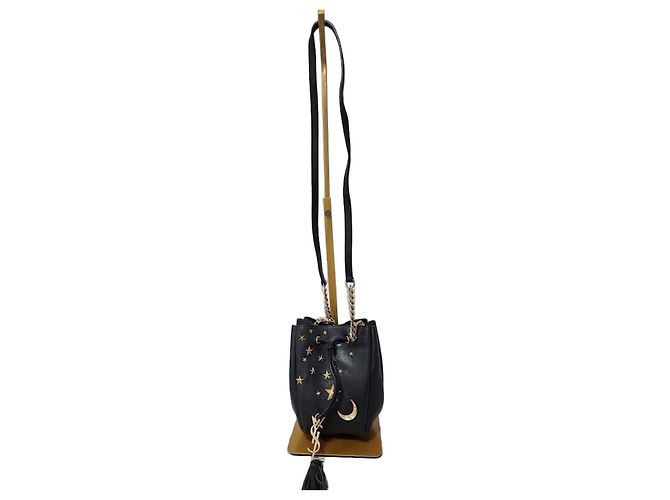 Borsa a secchiello piccola Bourse decorata Yves Saint Laurent nera Nero