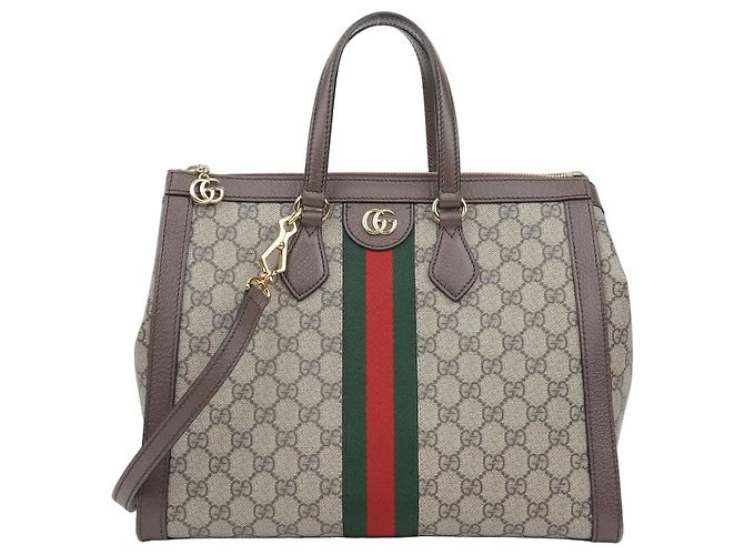 Gucci Borsa a Spalla Ophidia Medium Tote Marrone
