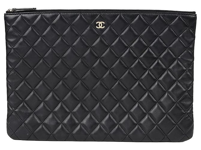 Chanel Schöne CC Große Clutch Schwarz