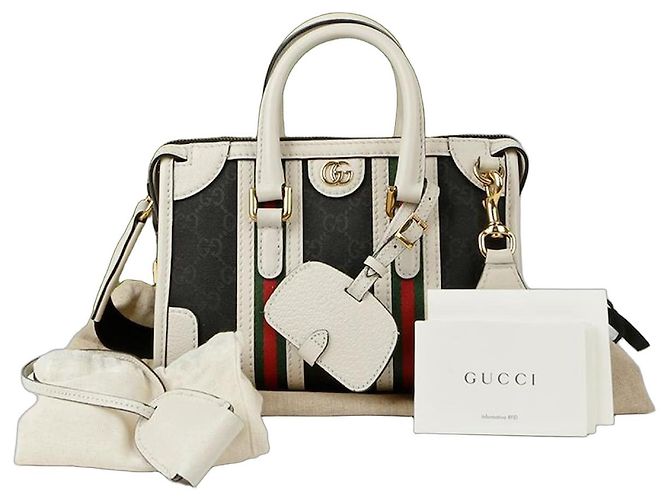 Gucci Borsa a mano e a spalla Ophidia Web Mini Nero 