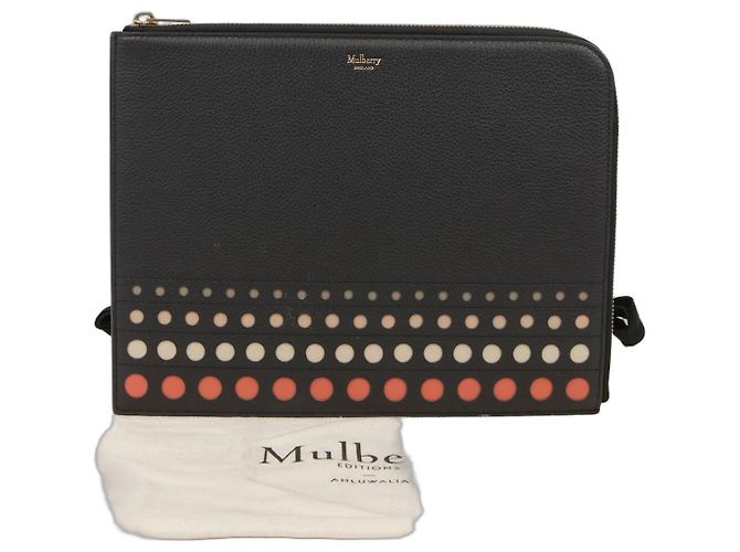 Mulberry Clutch de bolinhas Azul