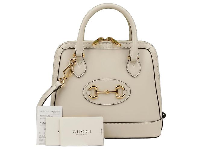 Gucci Bolsa Tote e Ombro Horsebit Small Top Handle Branco