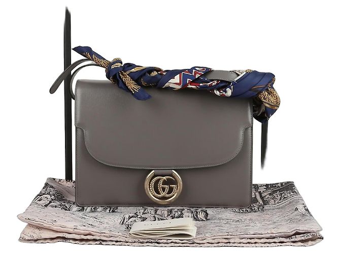 Gucci Bolsa de Ombro Torshon em Cachecol Marrom