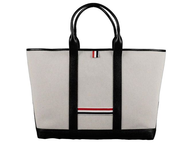 Thom Browne Medium Tool Tote Bag Weiß 