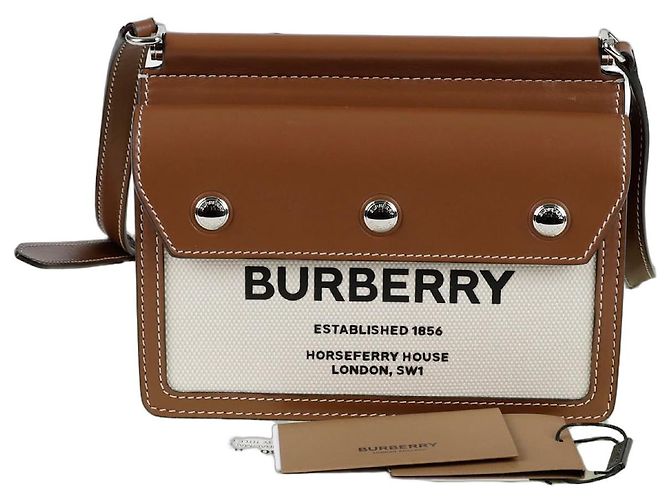 Burberry Bolsa transversal com bolso Hospery Marrom