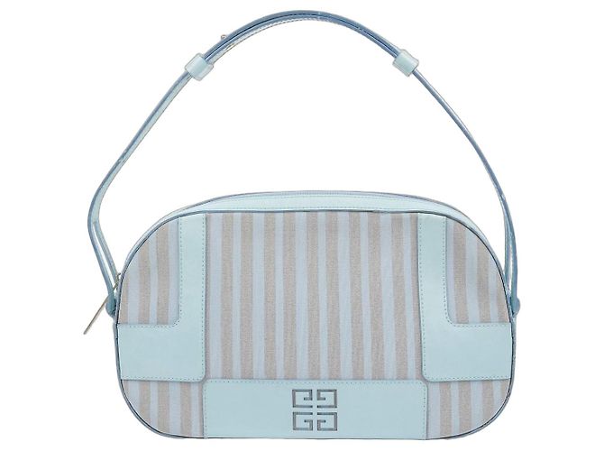 Givenchy Striped Pattern Round Shoulder Bag Blue