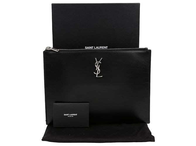 Saint Laurent Clutch per Tablet Nero