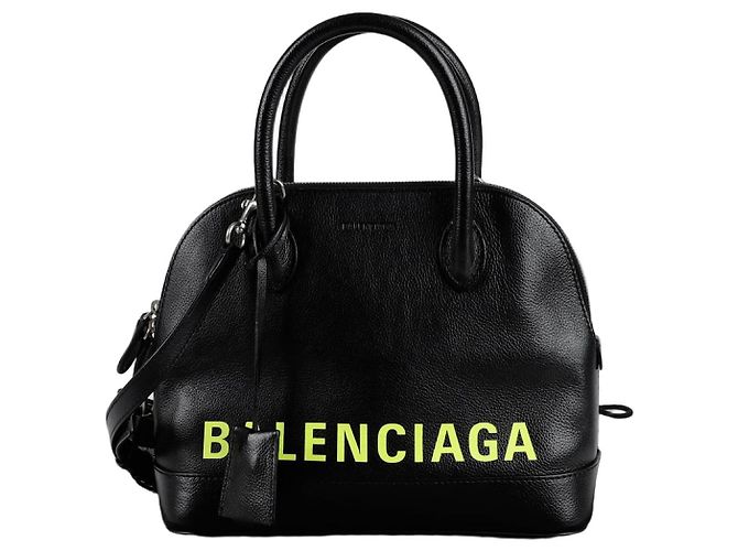 Balenciaga Bill Top Small Handle Tote Shoulder Bag Black