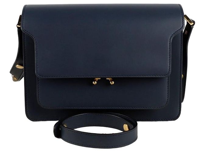Marni Borsa a tracolla media Trunk Blu