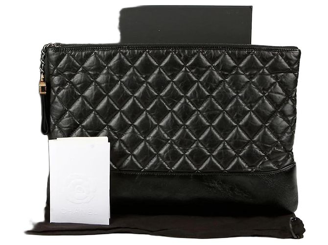 Chanel Gabrielle Große Clutch Schwarz