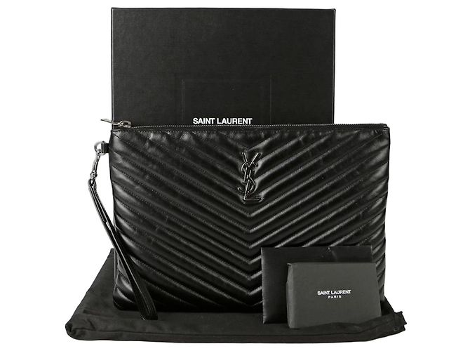 Saint Laurent Pochette pour tablette Noir