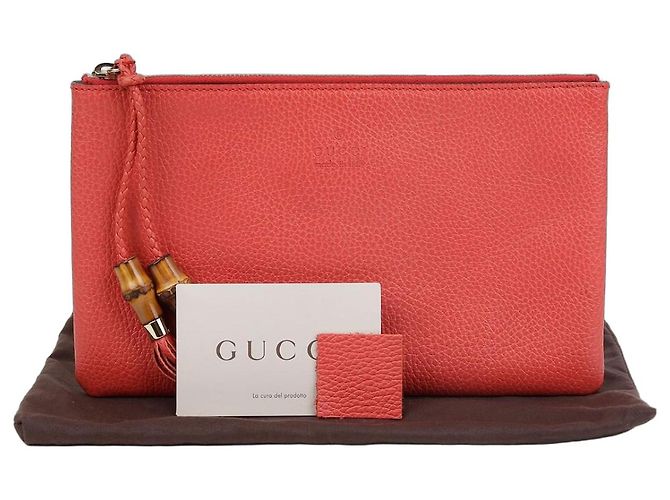 Bamboo Gucci Bolsa de bambu com borla Vermelho