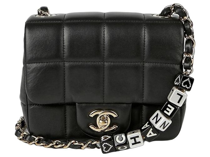 Chanel Borsa a Spalla e Crossbody Mini Cube Chain Nero