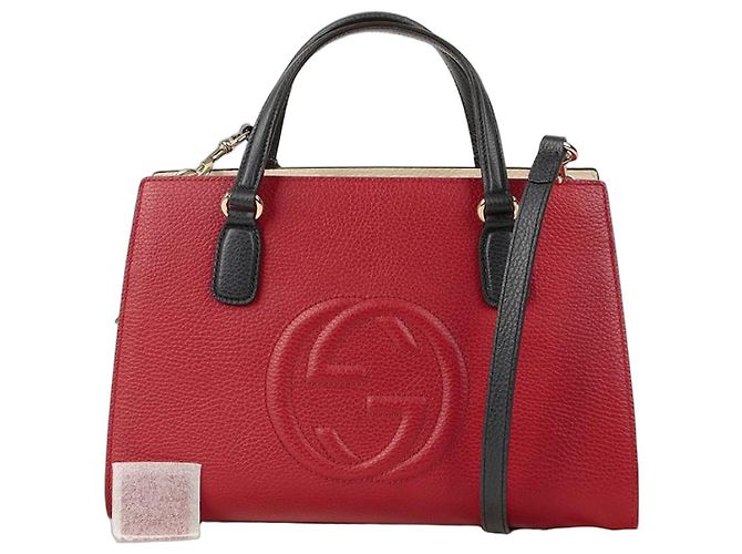 Gucci Soho Top Handle Tote Schultertasche Rot