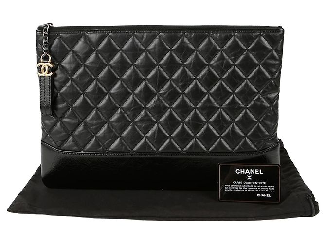 Chanel Gabrielle Große Clutch Schwarz