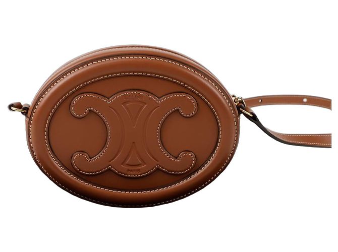 Céline Bolsa transversal Triomphe Oval Pulse Marrom