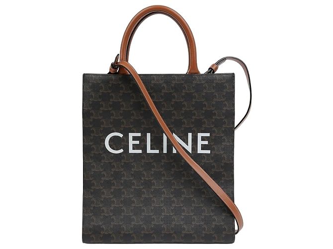 Triomphe Céline Cabas Small Tote Shoulder Bag White