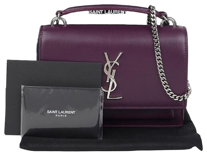 Saint Laurent Bolsa de Ombro WOC Sunset Roxo