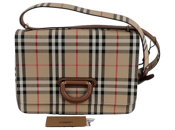 Burberry Bolsa transversal média com anel Branco